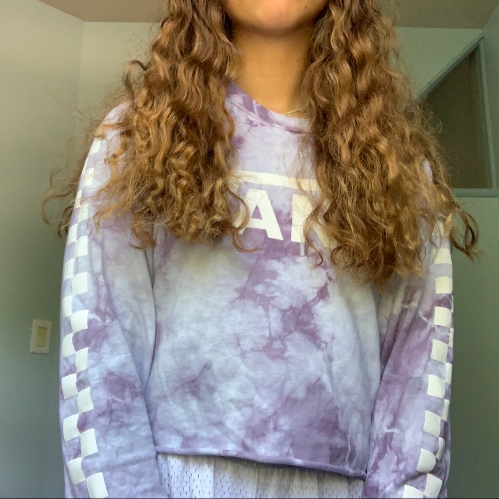 Vans purple tie dye crop top